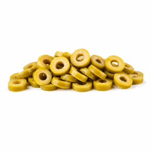 Aceitunas verdes fileteadas en rodajas